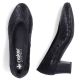 5. Women's leather pumps with a low heel, black Rieker 44650-05