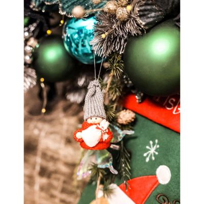 20. DECORATIVE DOLL WITH BAG RED GIRL 7.5 CM