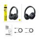 3. Baseus Bass BH1 Lite Wireless On-Ear Bluetooth 6.0 Headphones - Black