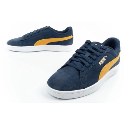 8. Puma men's sports shoes sneakers Smash 3.0 leather classic fashionable navy blue