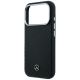 6. Mercedes Leather Semi Wrap Wood Effect MagSafe Case for iPhone 17 Pro / 18 Pro - Black