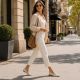 9. Women's beige lords shoes with zircons Bugatti TT2N4205