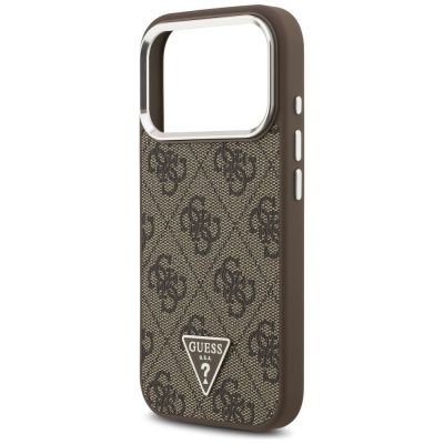6. Guess 4G Triangle Logo MagSafe case for iPhone 17 Pro - brown