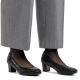 13. Women's leather pumps with a low heel, black Rieker 44650-05