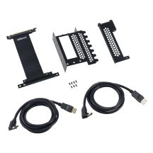 CableMod CM-VPB-2DK-R Vertical Graphics Card Bracket with PCIe x16 Riser, 2x DisplayPort - Black