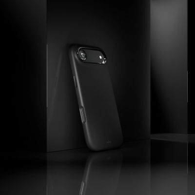 7. Puro Icon Mag Pro Liquid Silicone Case for iPhone 17 Air, MagSafe Compatible, with Camera Protection and Aluminum Buttons - Black