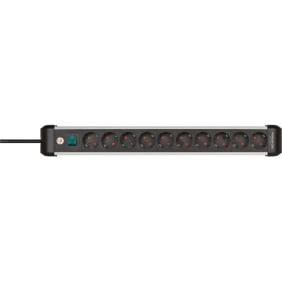 7. Brennenstuhl 1391030000 3 m power strip 10 x network sockets Indoor Black, Silver