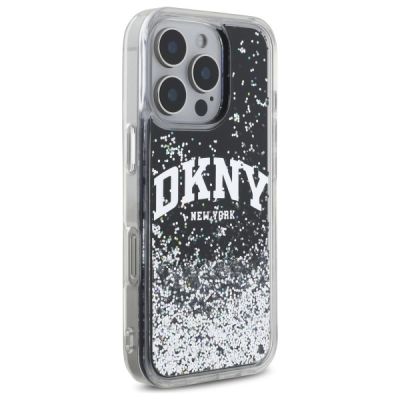 4. DKNY DKHCP16XLBNAEK iPhone 16 Pro Max 6.9" black/black hardcase Liquid Glitter Arch Logo