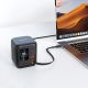 6. Acefast Z10 GaN 100W 3xUSB Desktop Charger with Retractable USB-C Cable and TFT Display - Black