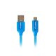 Lanberg Premium Cable CA-USBM-20CU-0010-BL (USB 2.0 - Micro USB type B; 1m; blue)