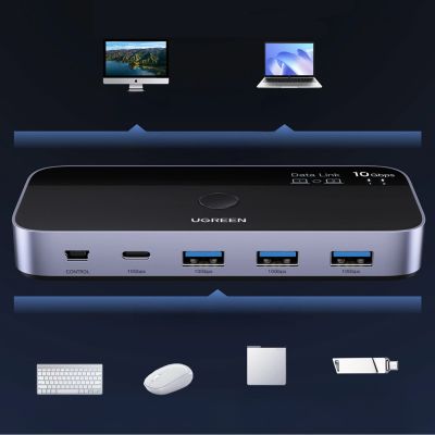 2. Ugreen switch USB-C USB-A 10Gb/s - gray