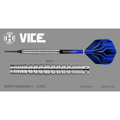 8. Harrows Vice 90% Softip Darts