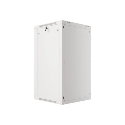 7. Lanberg WF01-6622-10S single-section cabinet (22U; 1080mm / 600mm / 600 mm; wall-mounted; Glass; 19''; gray)