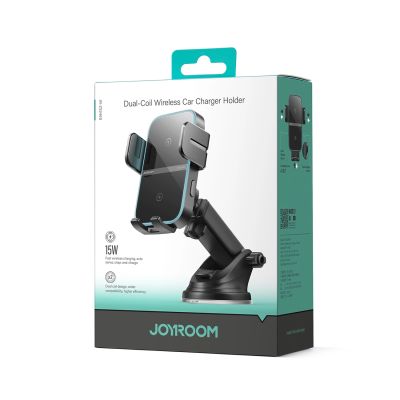 2. Joyroom JR-ZS246 S inductive charger holder for dashboard - black
