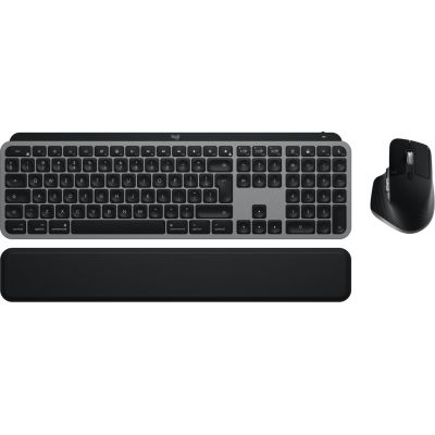 6. Logitech Master MX Keys S Combo for Mac Keyboard Mouse Included Home/Office RF Wireless + Bluetooth QWERTY American International Aluminum, Black