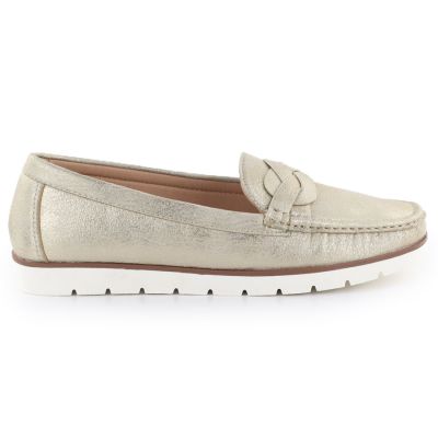 2. Women's gold moccasin shoes Vice Versa 834281
