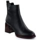 8. Black leather women’s ankle boots with a decorative heel Filippo DBT7363