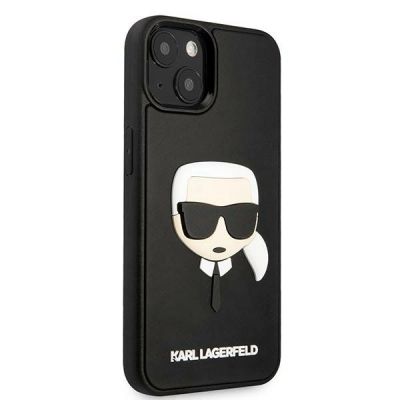 4. Karl Lagerfeld 3D Rubber Karl`s Head Case for iPhone 13 / 14 / 15 - Black