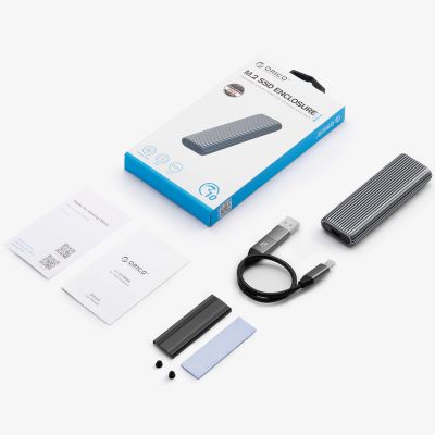7. Orico AM2C3-G2 M.2 NVME USB-C 3.2 Disk Drive - Gray