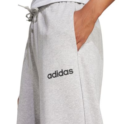 5. Women's adidas Essentials Linear French Terry Cuffed Trousers Light Grey JC5953