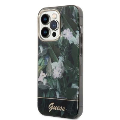 3. Guess Jungle Collection case for iPhone 14 Pro Max - green