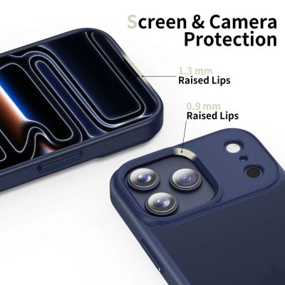 5. Tech-Protect MagMat Case for iPhone 17 Pro - Matte Navy Blue