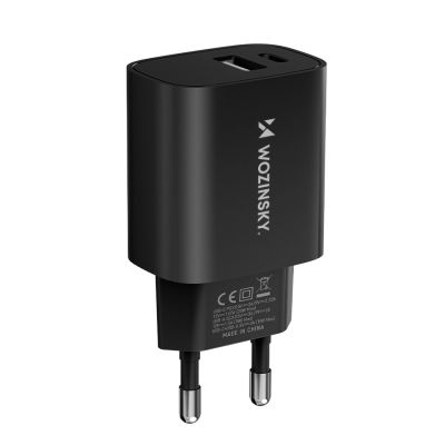 2. Wozinsky WGWCB USB-A USB-C 20W Wall Charger - Black