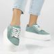 8. Women's leather sneakers openwork green Filippo DP7520/26