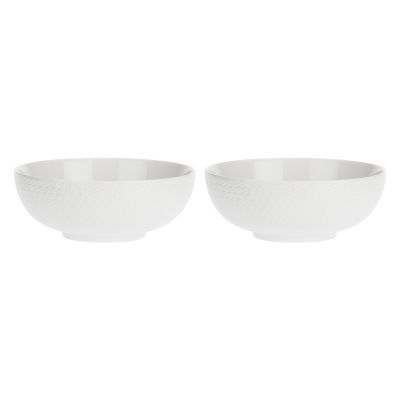 Set of 2 Momenti Salad Bowls - White, 22 cm