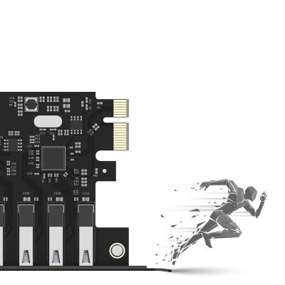 12. 7-Port USB 3.0 PCI-E Expansion Card for Desktop Chassis