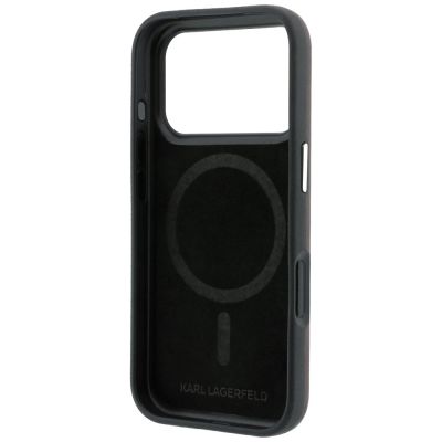 8. Karl Lagerfeld Smooth Ikonik Sketch MagSafe case for iPhone 18 Pro / 17 Pro - burgundy