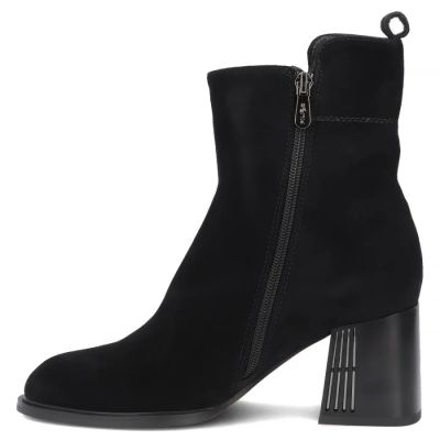3. Black Women’s Leather Heeled Ankle Boots Filippo DBT8191