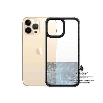 2. PanzerGlass ClearCase antibacterial Military Grade certified case for iPhone 13 Pro Max - transparent and black
