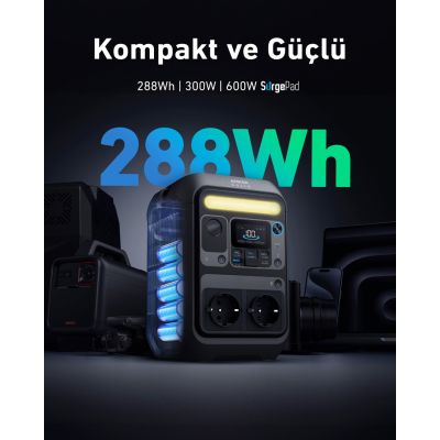 13. Anker Solix C300X 288Wh 300W Portable Power Station