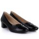 3. Women's openwork patent leather pumps, black, Vinceza 58631