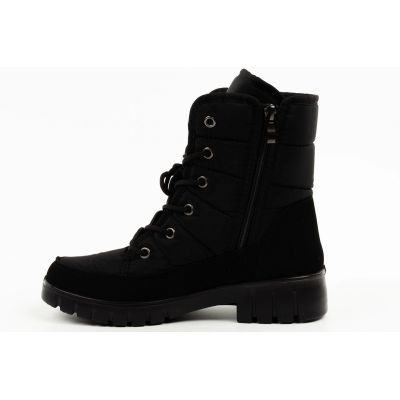 3. Progress Women’s Winter Boots, Black Insulated Snow Boots with Sheepskin Lining