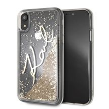 Karl Lagerfeld Signature Liquid Glitter iPhone XR Case - Gold