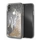 Karl Lagerfeld Signature Liquid Glitter iPhone XR Case - Gold