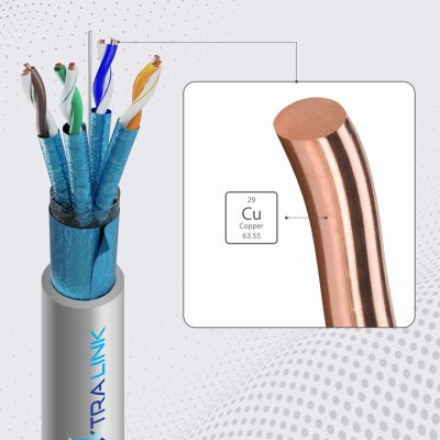 40. Extralink CAT6A FTP (F/FTP) V2 Indoor Twisted-Pair Network Cable, 500 m, LSZH