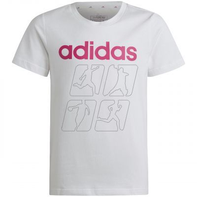 2. adidas Essentials Linear Logo Cotton Slim Fit Tee Jr IC3150