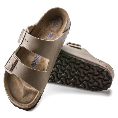 7. Birkenstock Arizona Soft Footbed Oiled Leather Tobacco Brown Narrow Women's/Men's Slides (0552813)