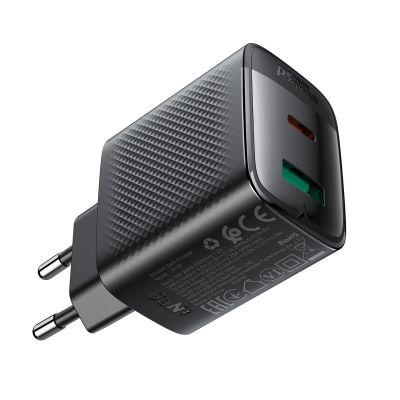 4. Acefast A106 GaN PD 45W USB-C USB-A Wall Charger - Black