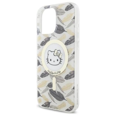 6. Hello Kitty IML Golden Leaves MagSafe Case for iPhone 16 Pro Max - White