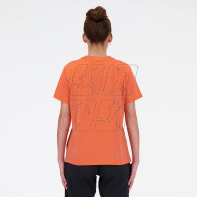 4. New Balance S/S Script Tee Gfr W T-shirt WT41909GFR