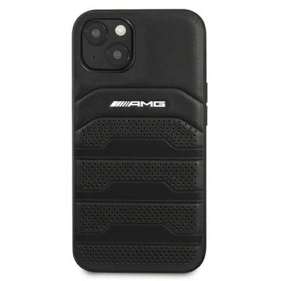 3. AMG Leather Debossed Lines case for iPhone 13 mini - black