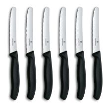 Victorinox Knife Set with serrated edge 6pcs 11cm black Schwarz 6 7833 6 Victorinox7833 Victorinox 7833 (6.7833.6)
