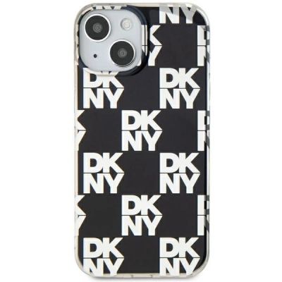 3. DKNY IML Checkered Mono Pattern case for iPhone 15 Plus / 14 Plus - black