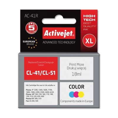 Activejet AC-41R Ink (Canon CL-41 replacement; Premium; 18 ml; color)