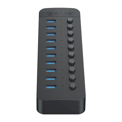 3. Orico CT2U3-10AB 10x USB-A 3.0 Hub with Switches - Black