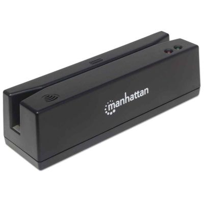 2. MANHATTAN USB Magnetic Card Reader, Three-Track, Black